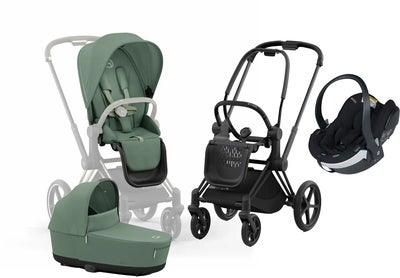 Cybex Priam Duovogn inkl. BeSafe iZi Go Modular X2, Leaf Green/Matt Black