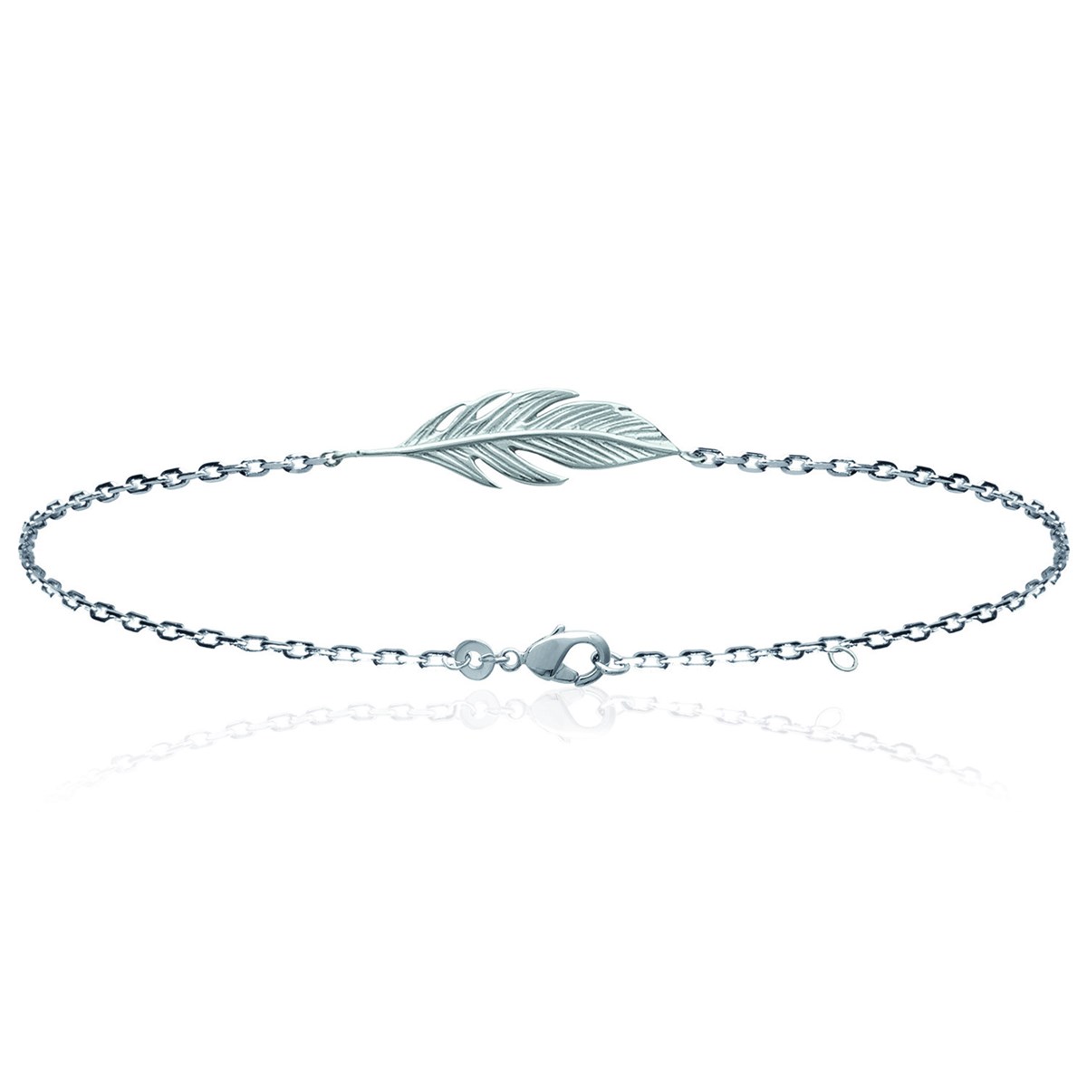 Bracelet Brillaxis plume argent