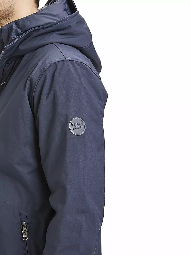 KNOWLEDGE COTTON APPAREL Softshell Parka blau