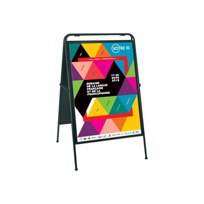 Promocome - Chevalet de sol magnétique - 60 x 80 cm - double face
