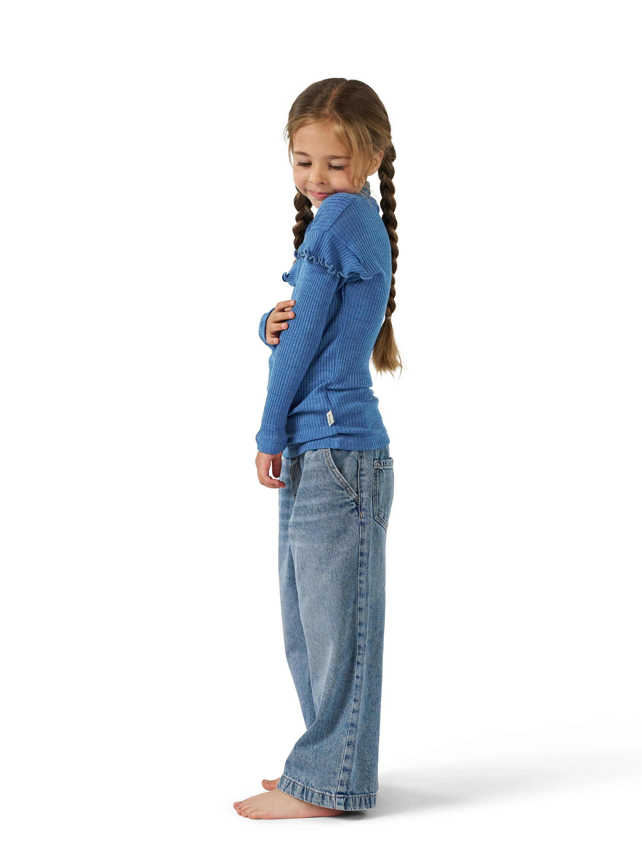 Shirt met hoge hals van merinwol voor kinderen