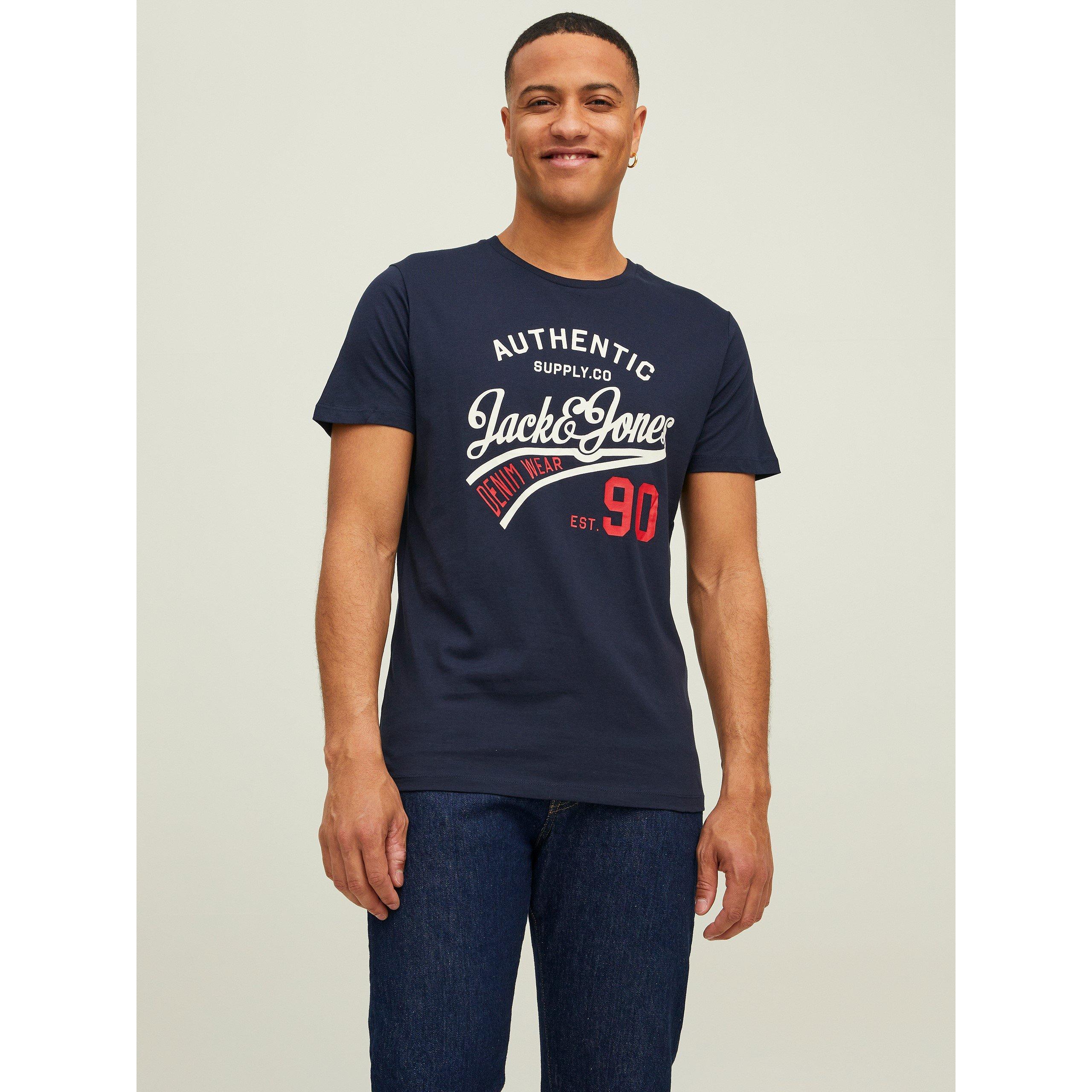 Jack and Jones Ethan 3 Pack Short Sleeve T Shirt Mens