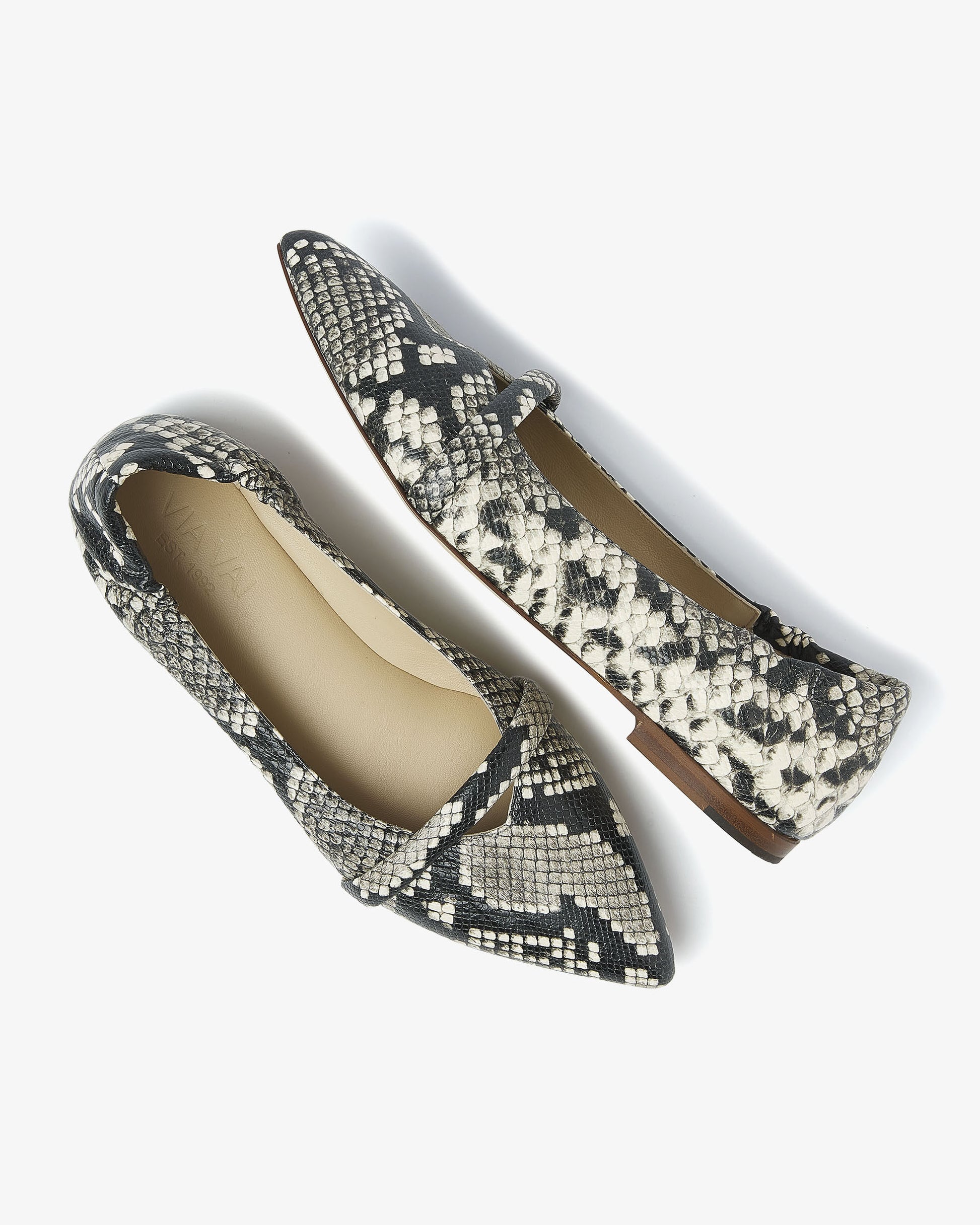 VIA VAI slangenprint dames loafers Lola Rose