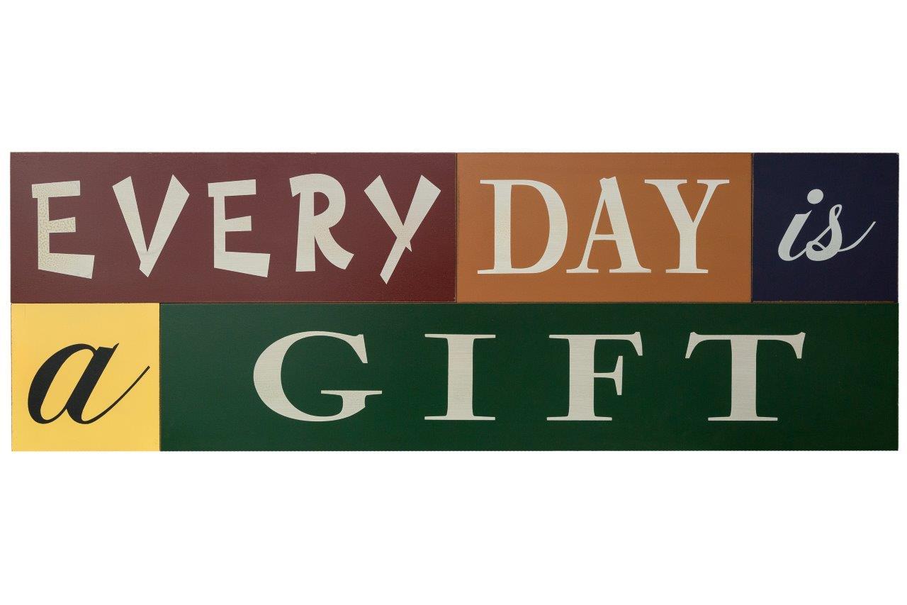 Holzschild - Every day is a gift - 60x40 cm
