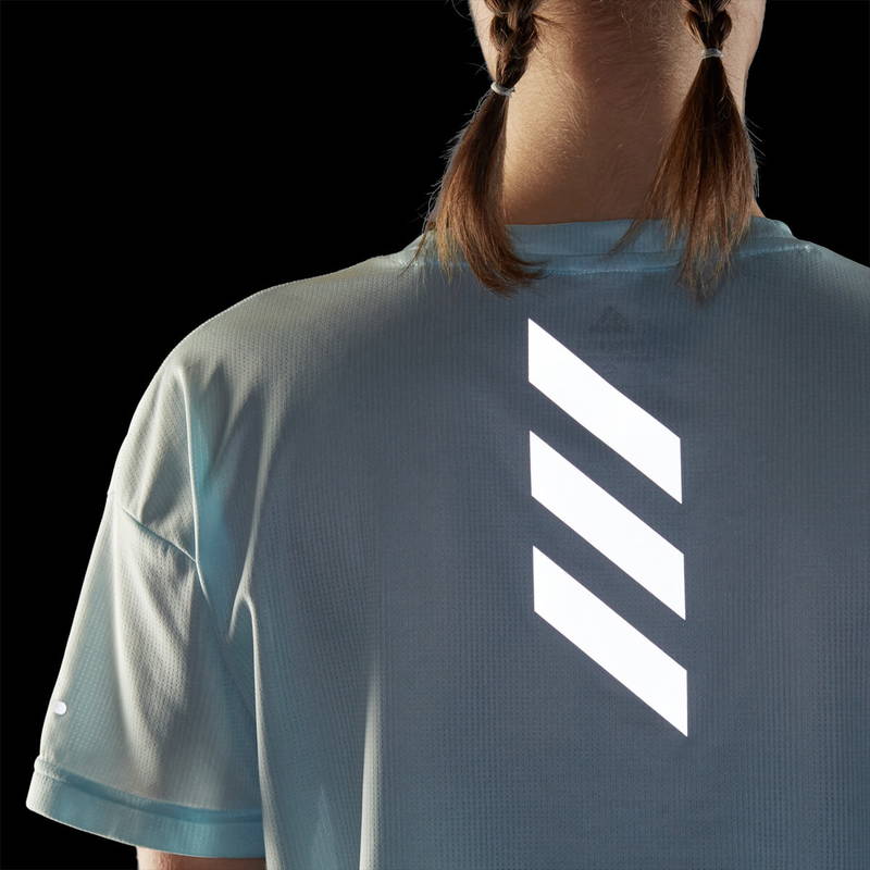 adidas Fast Primeblue Cropped Løbe T-shirt Dame