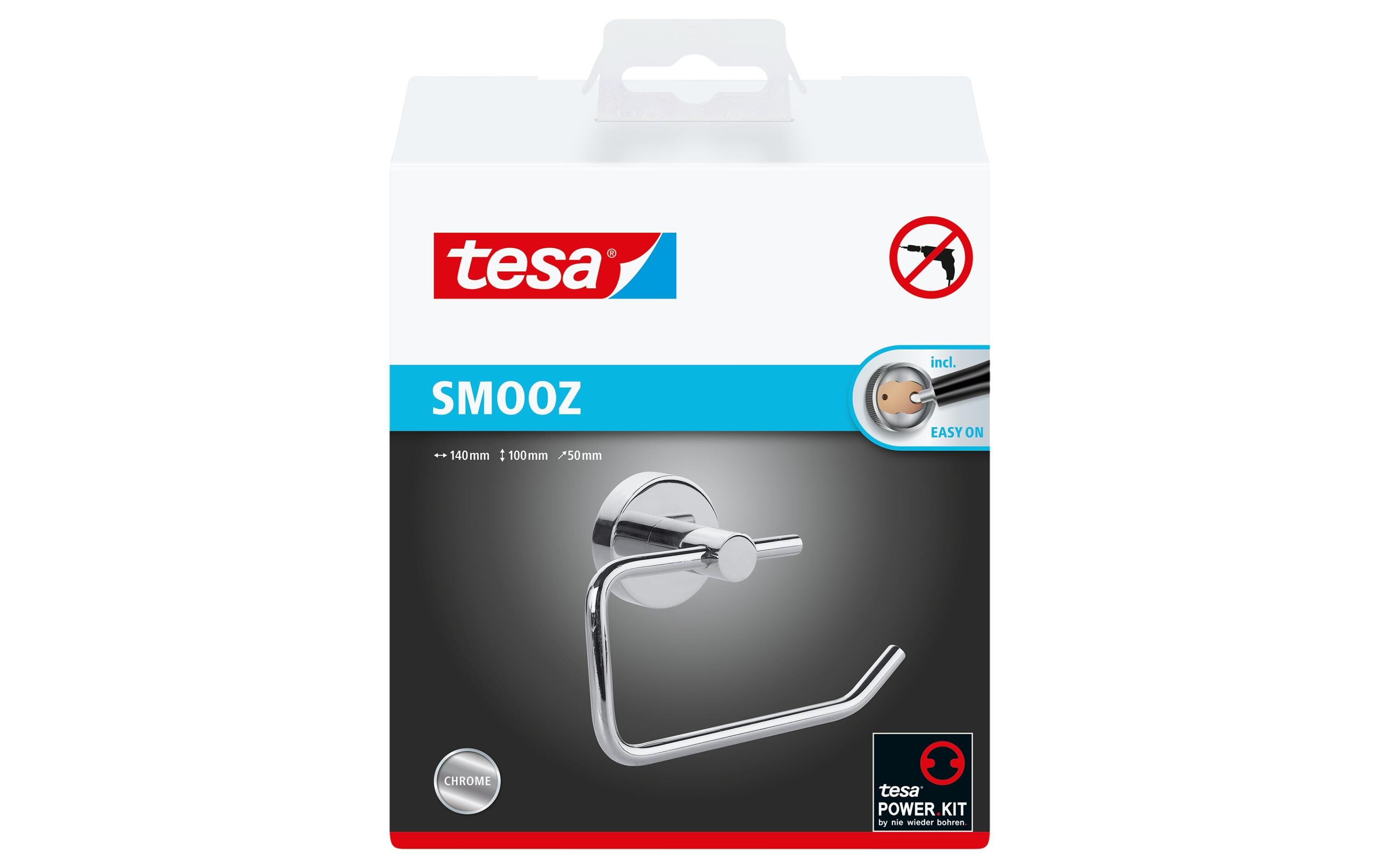 Toilettenpapierhalter Smooz ohne DeckelWC-Paperhalter mit tesa Befestigungstechnologie