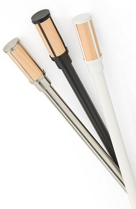 Barre à rideaux GoodHome Asian Stick métal mat noir Ø16/19mm x L.200/330 cm