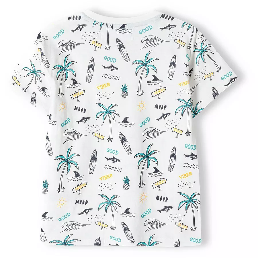 MINOTI 3er-Pack T-Shirts WeißAquamarinOrange