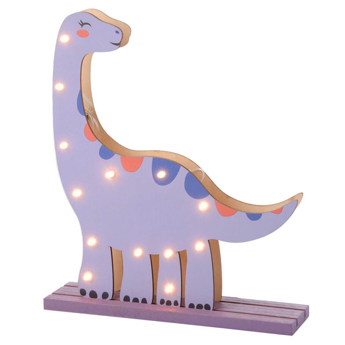 Topolino LED Lampe in Dino-Form helllila / lila