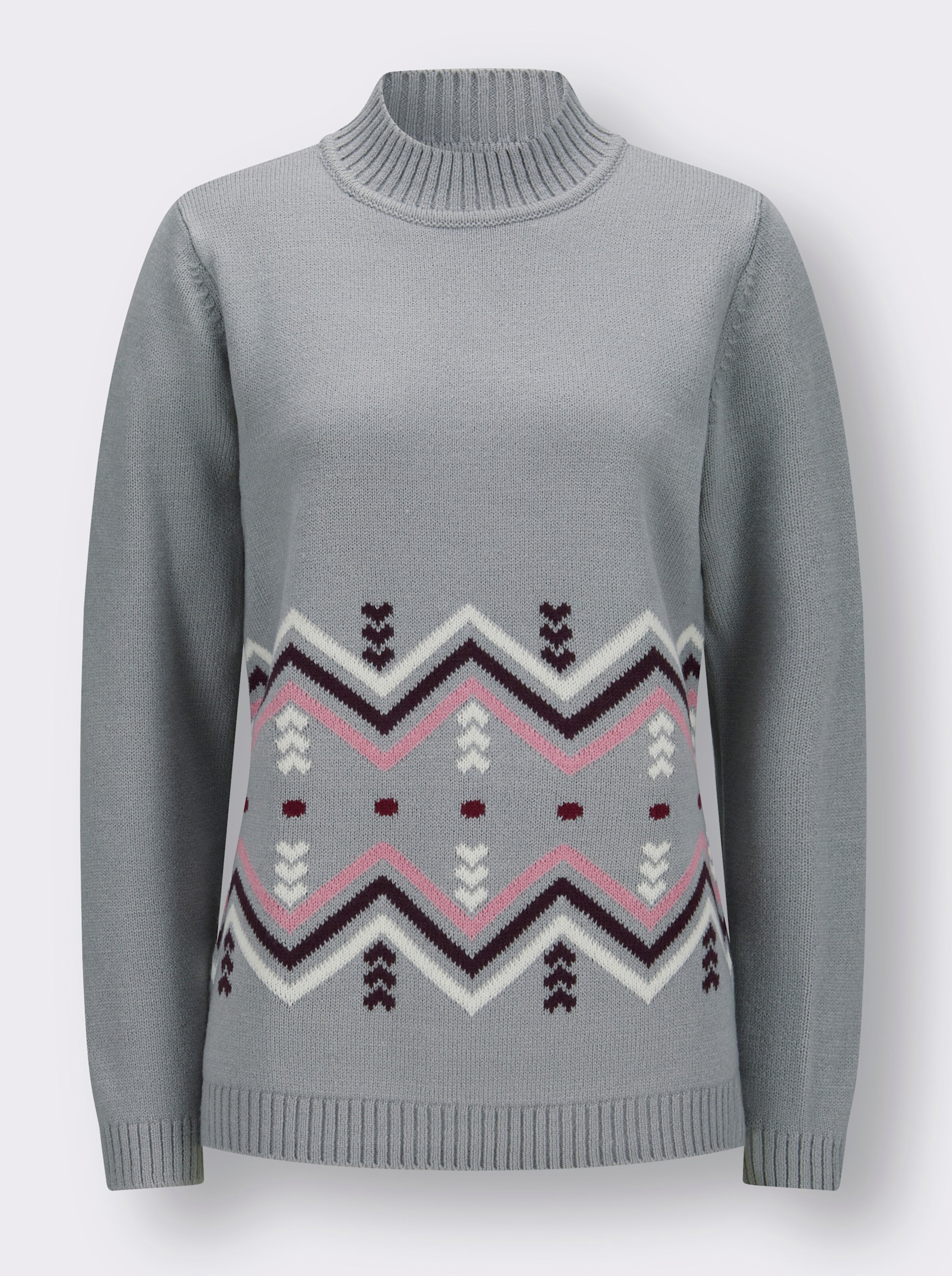 Norwegerpullover mit Stehkragen