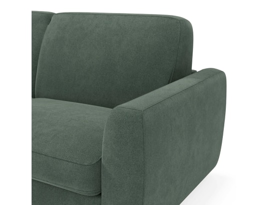 DIVANI.STORE - Canapé lit leonida matelas h18 cm vert 3 places