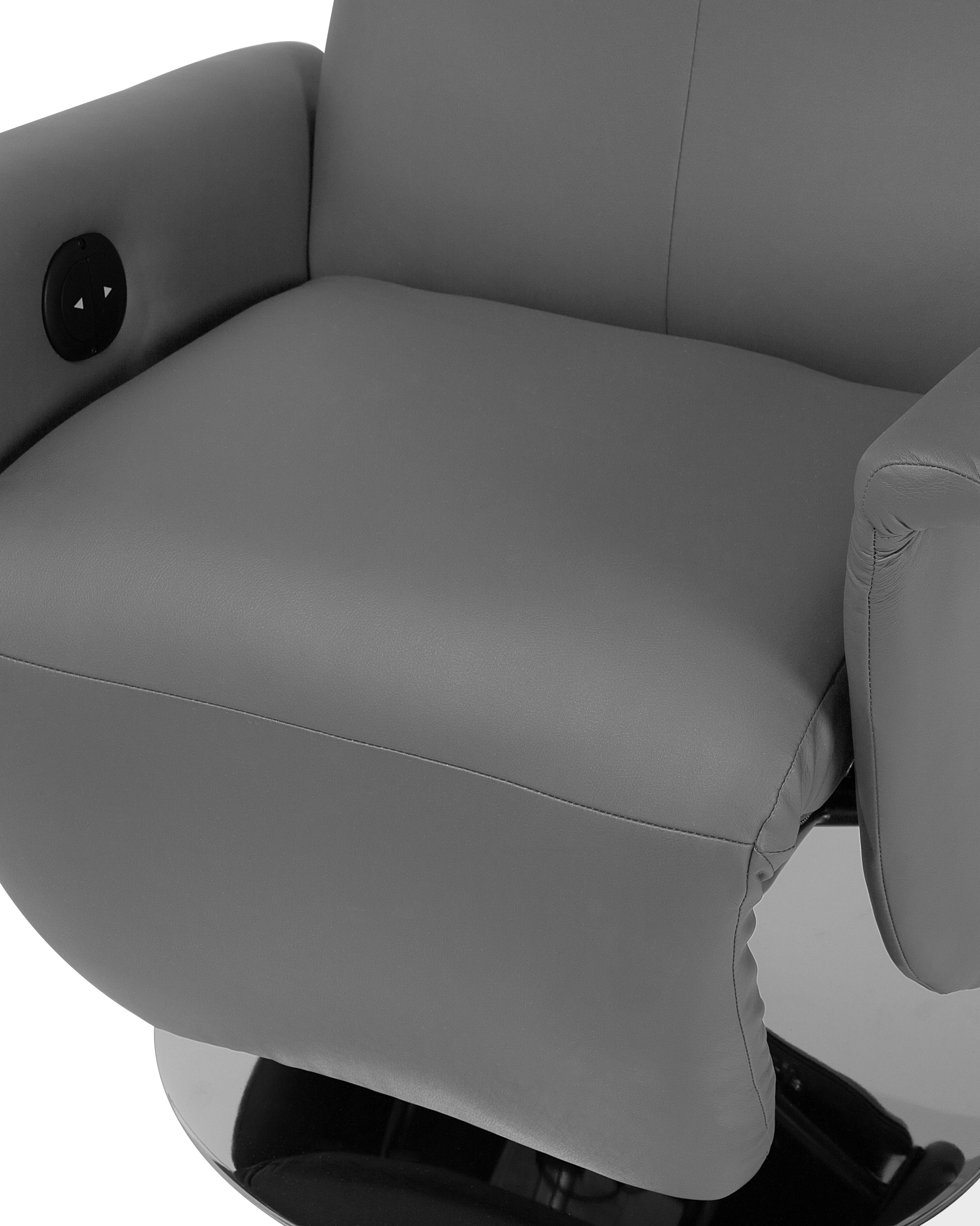 Relaxfauteuil PRIME inclusief voetensteun Kunstleer Grijs