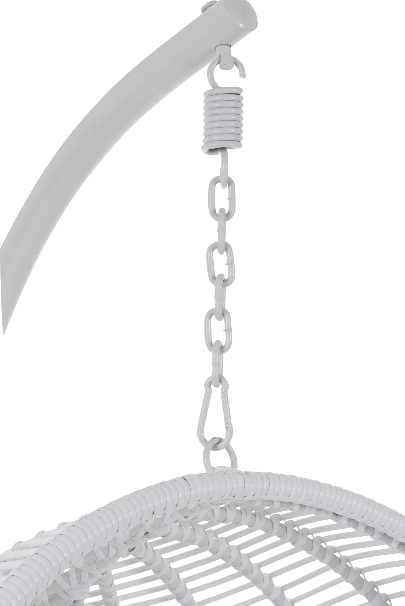 Hangstoel Rond staal Wit