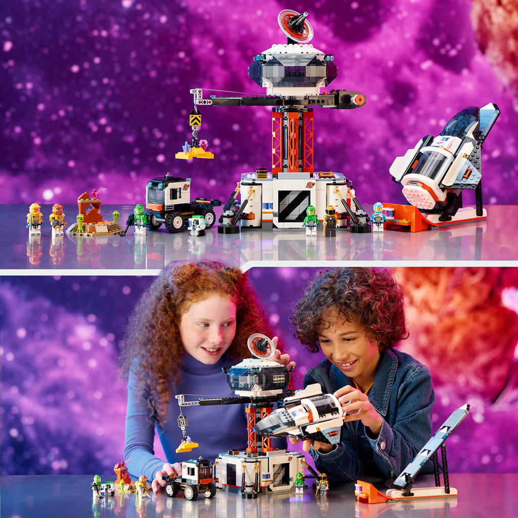 Fijne set!Ruimtebasis en raketlanceringsplatform Speelgoed Raket, Robot en Alien Set 60434