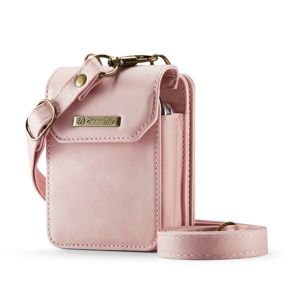Samsung Galaxy Z Flip7 FE / Z Flip7 / Z Flip6 / Z Flip5 5G Necklace Leder Tasche Flip Wallet Etui mit Kartenfächern (RFID Schutz) - Roségold