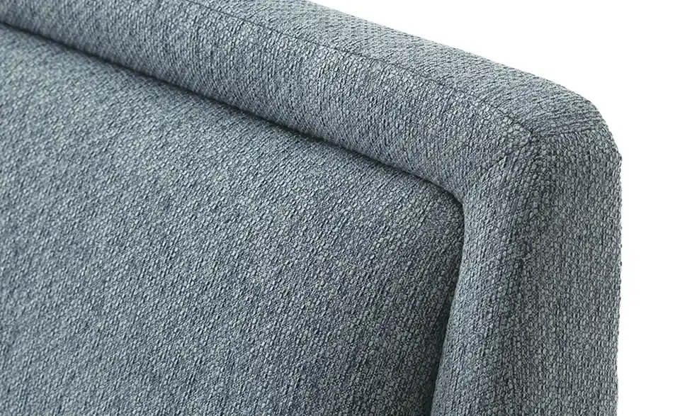 Polsterbett Blau 160 cm ohne Bettkasten Eiche