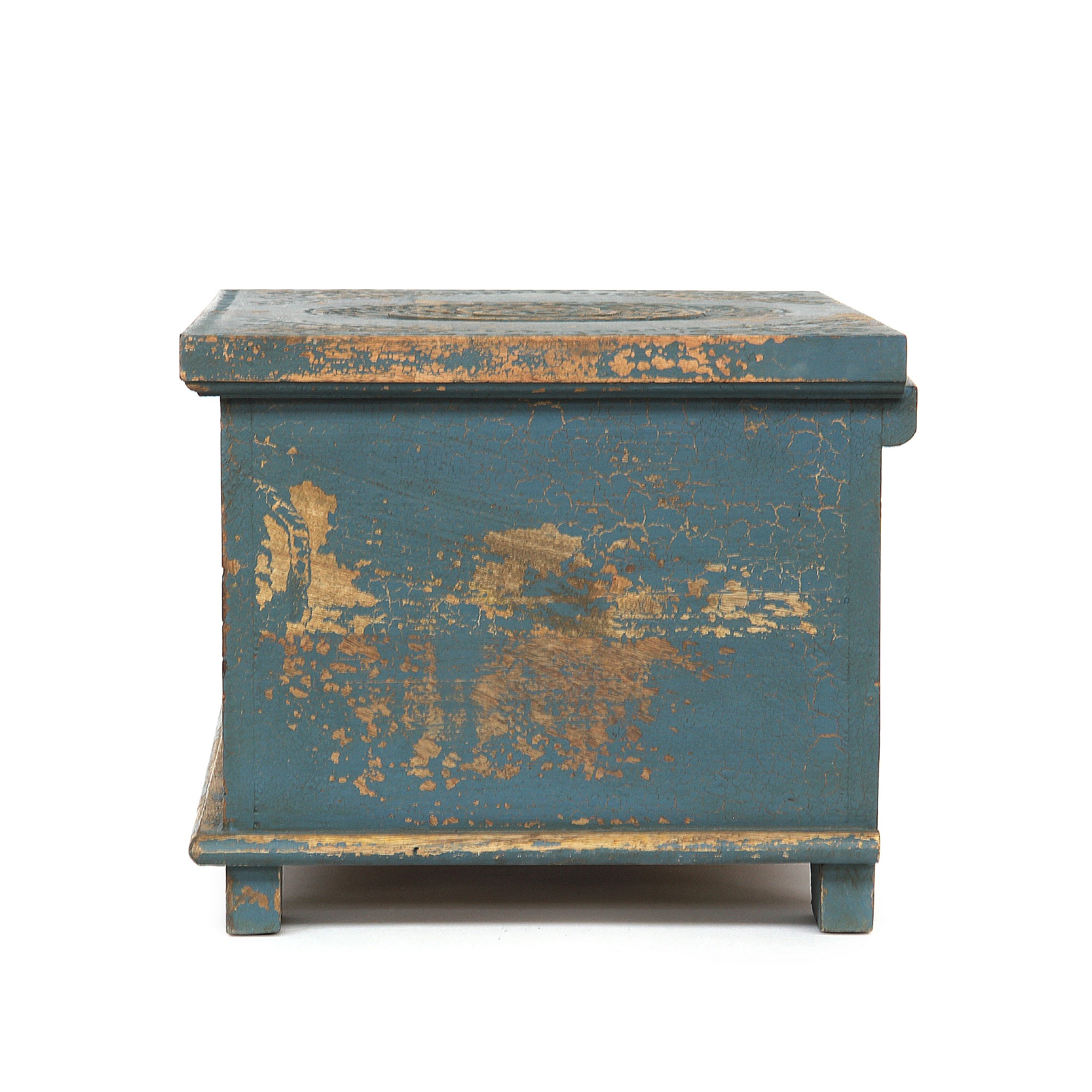 Truhe 'Jaquard', blau, B 58 cm, H 31 cm, T 36 cm von fischer's lagerhaus