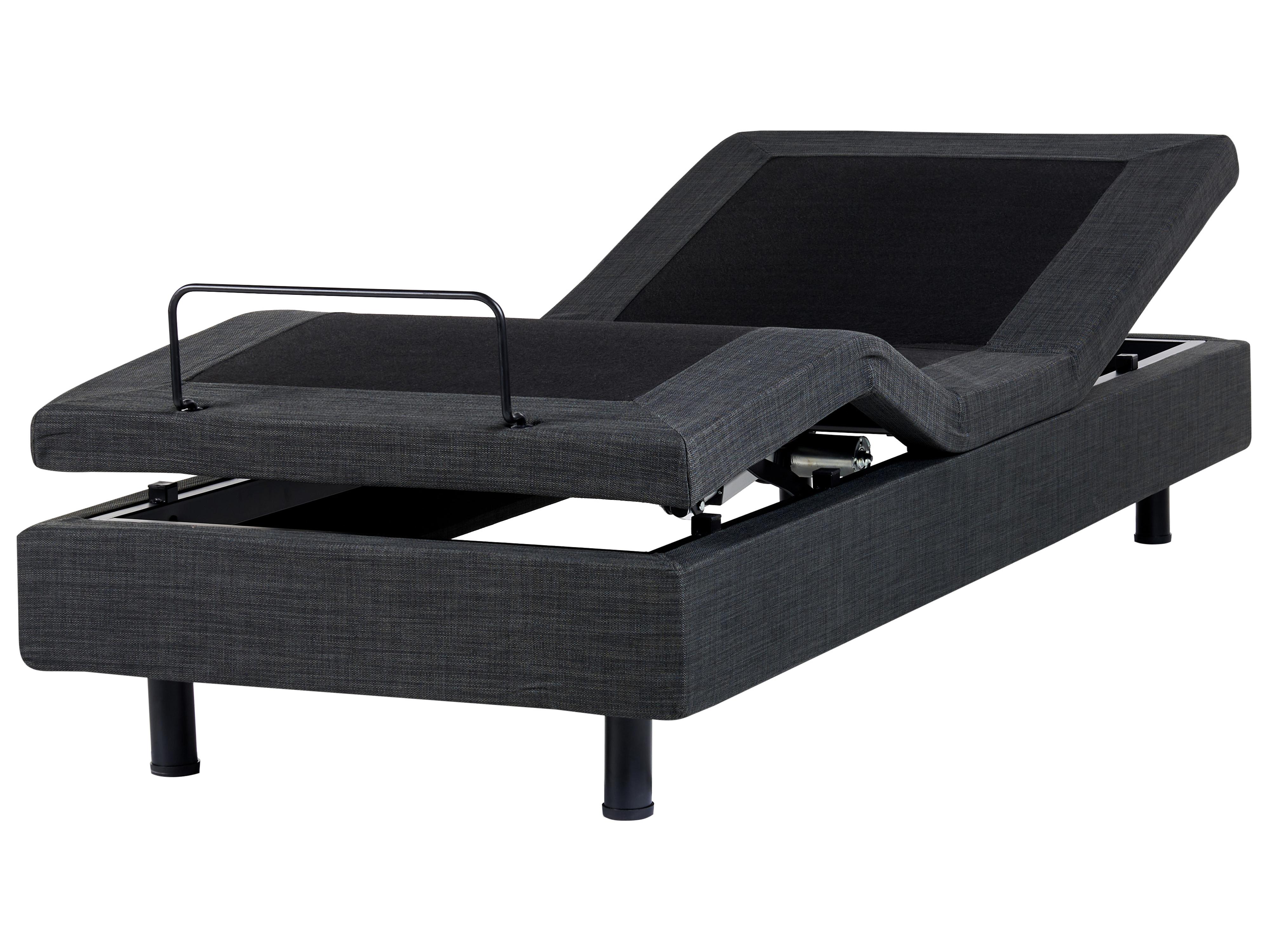 Verstelbaar bed zonder hoofdbord Stof DUKE 90 x 200 cm Donkergrijs