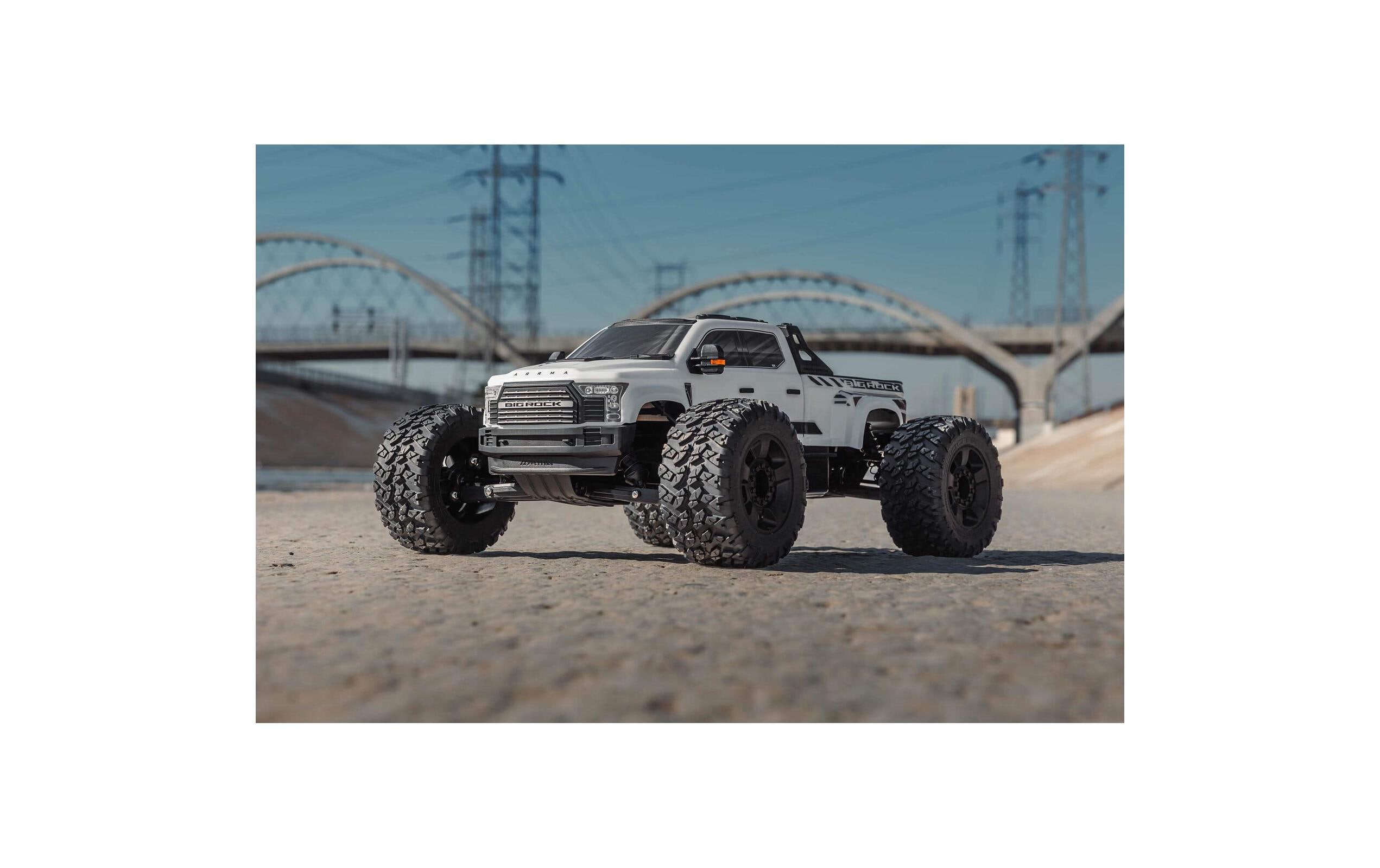 Monster Truck Big Rock 6S Weiss, ARTR, 1:7<br>Crewcab Pick-Up Monstertruck mit brachialem 6S Brushless Antrieb