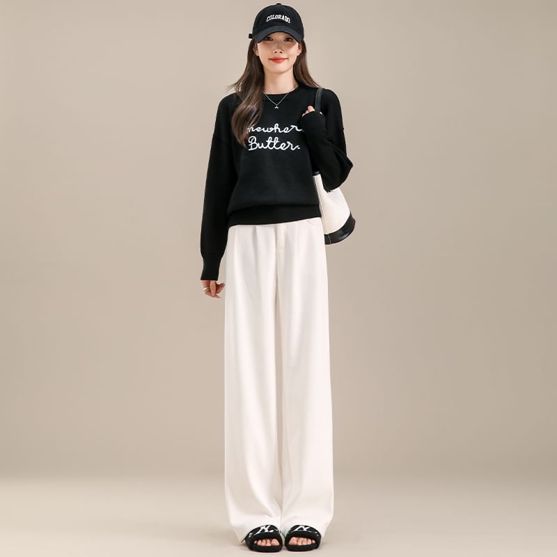 evanesce - Corduroy High Rise Rib Wide Leg Broek