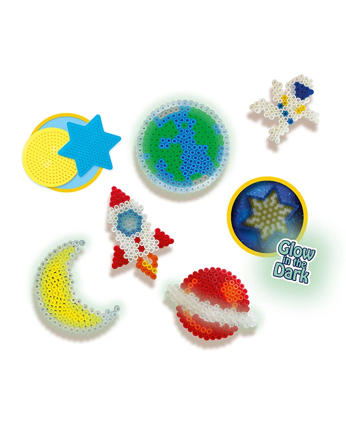 Bügelperlen-Set GLOW IN THE DARK – UNIVERSUM mit Zubehör