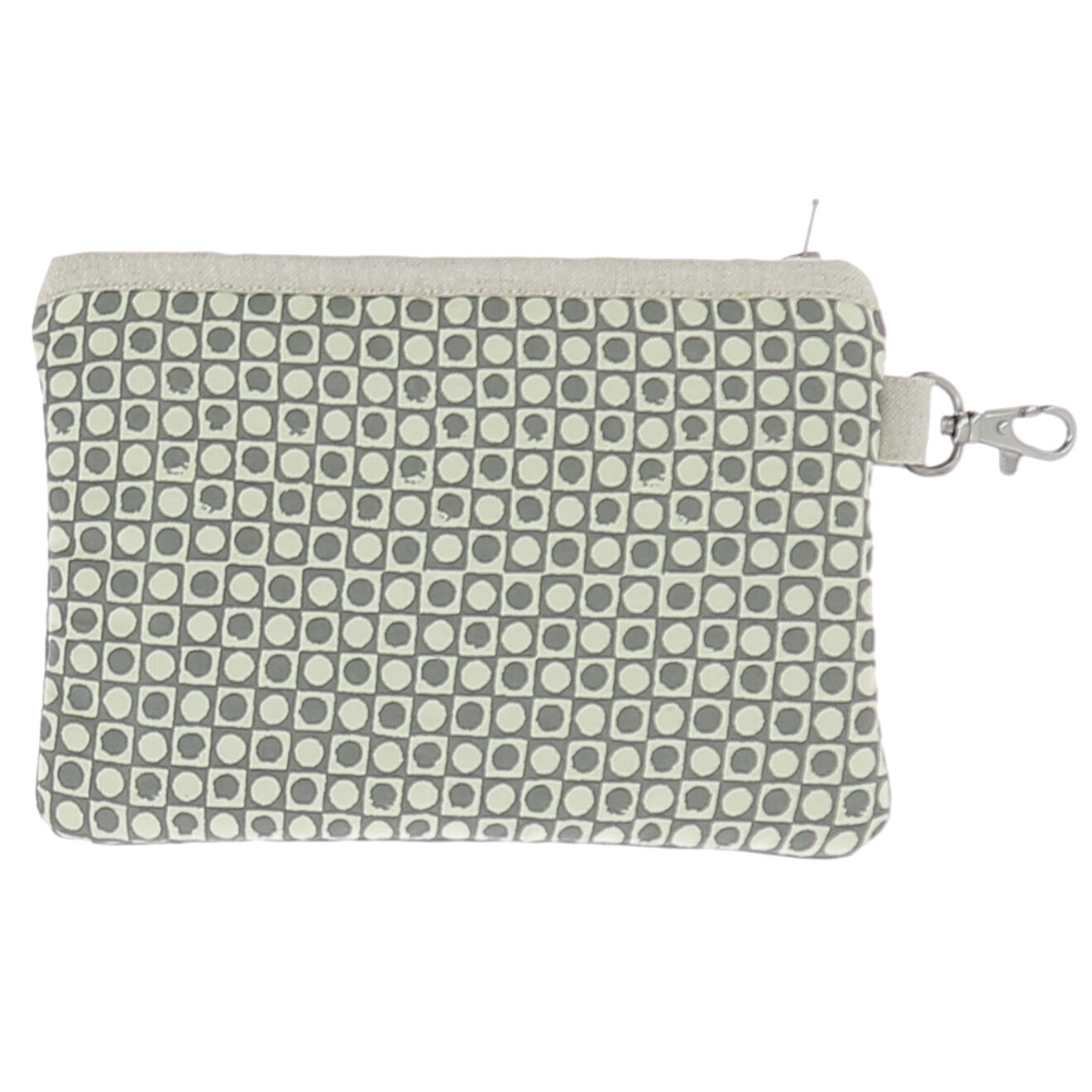 En Fil d'Indienne Trousse plate Soie encre - 20x13 cm