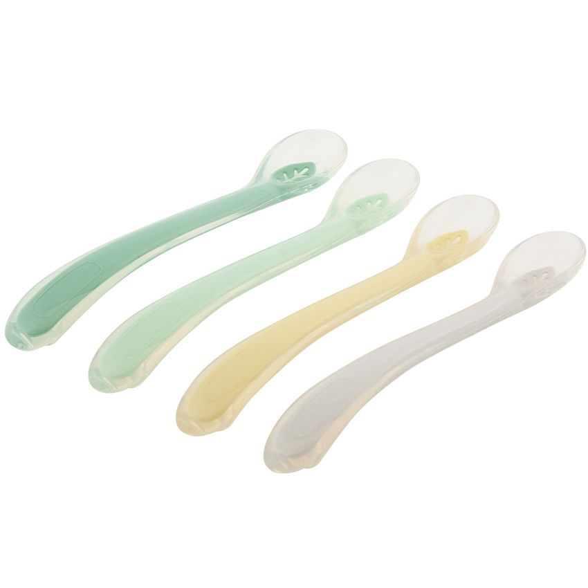 Lot de 4 cuillères en silicone Yummix - Vert - Ecru