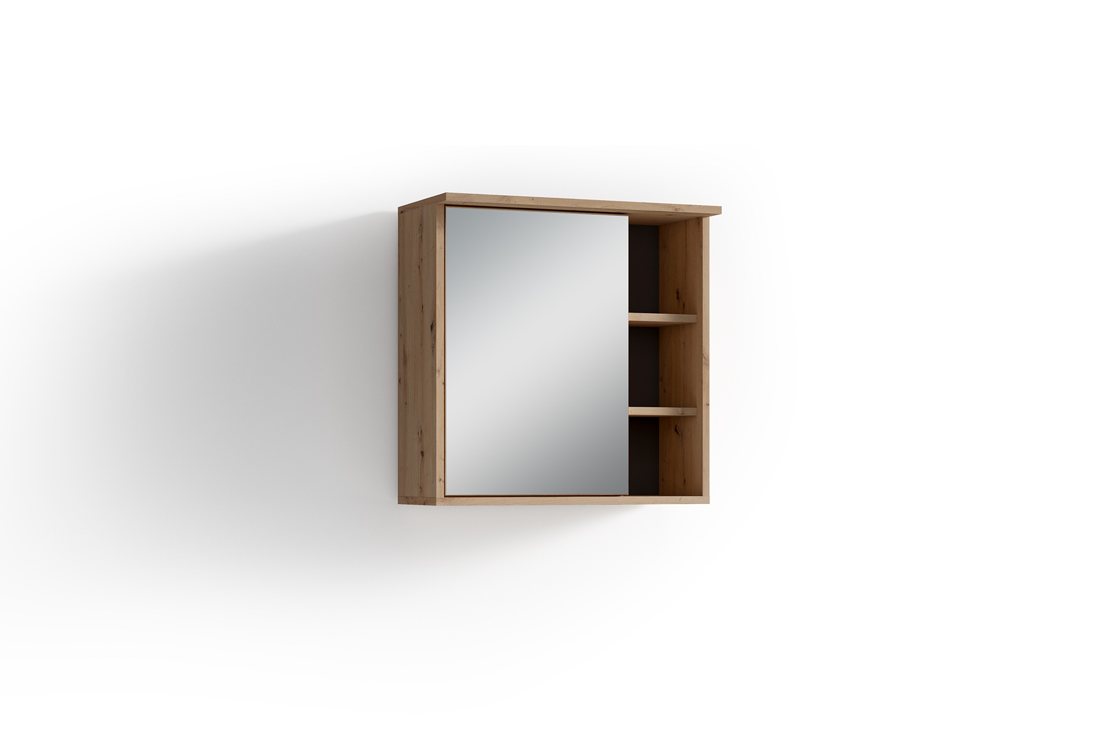 byLIVING Spiegelschrank WELLNESS, Breite 60 cm, Artisan Eiche (Eiche-Optik)
