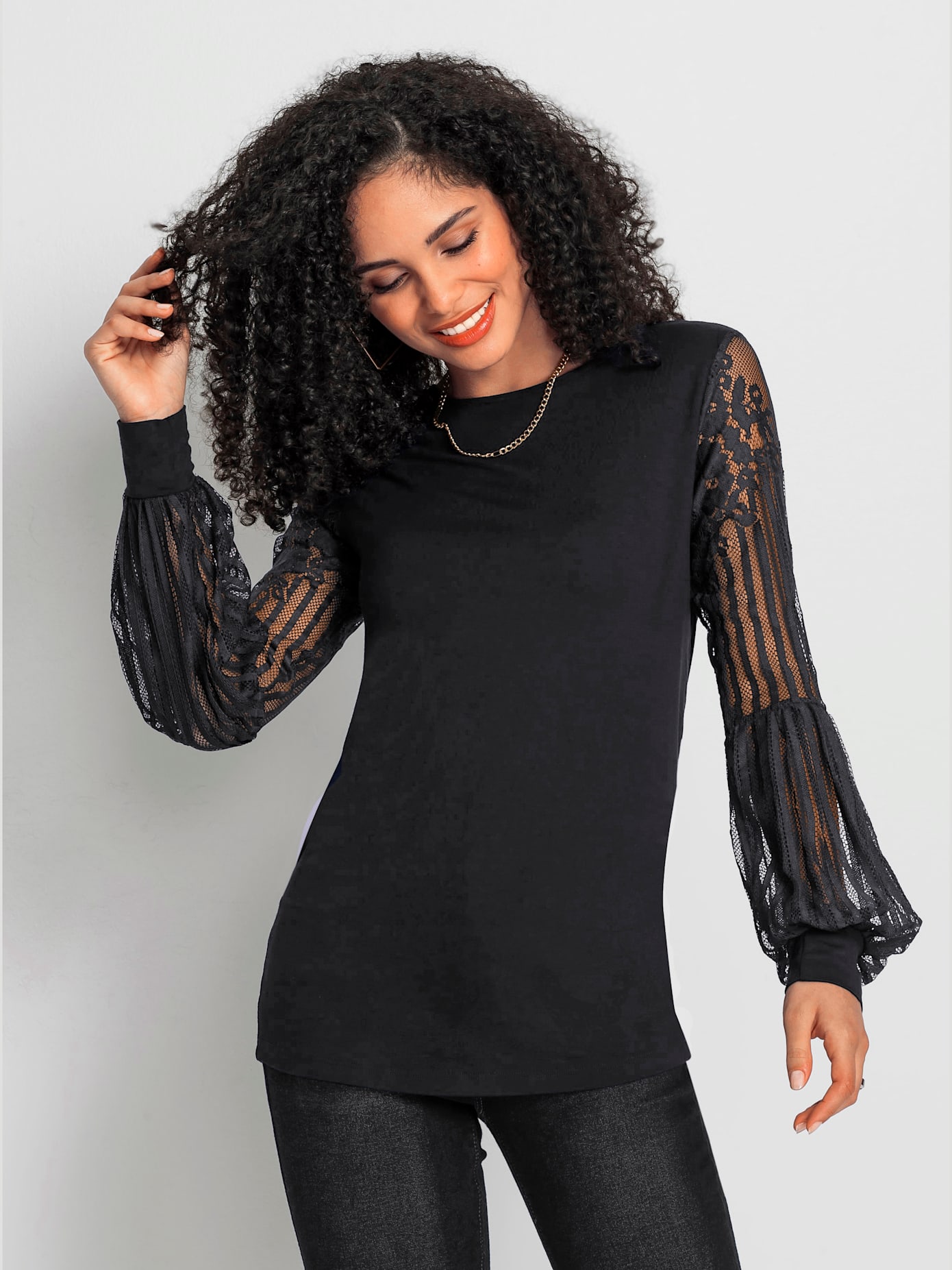 T-shirt à manches longues viscose douce et fluide