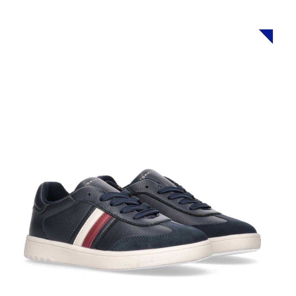 Tommy Hilfiger leren sneakers donkerblauw
