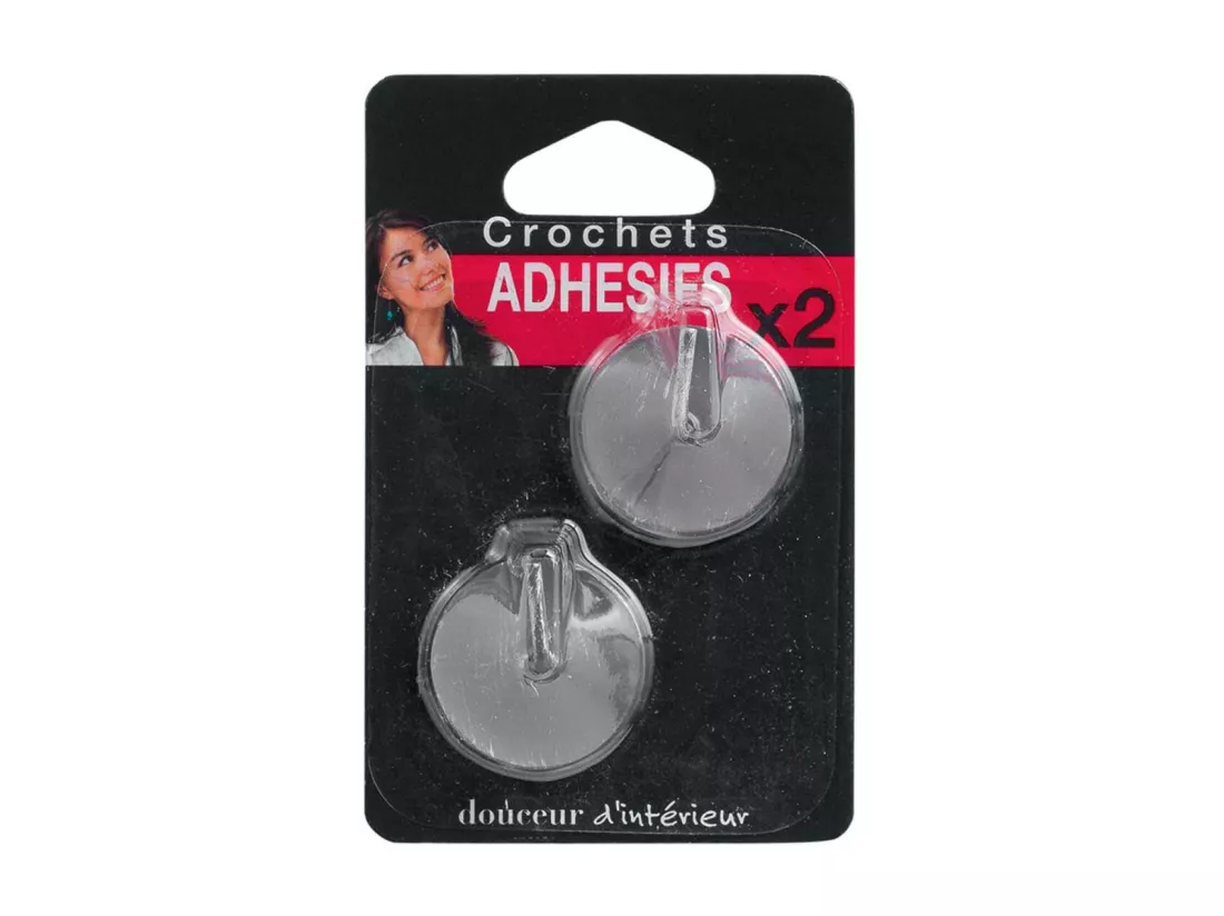 Lot de 2 Crochets Adhésifs 