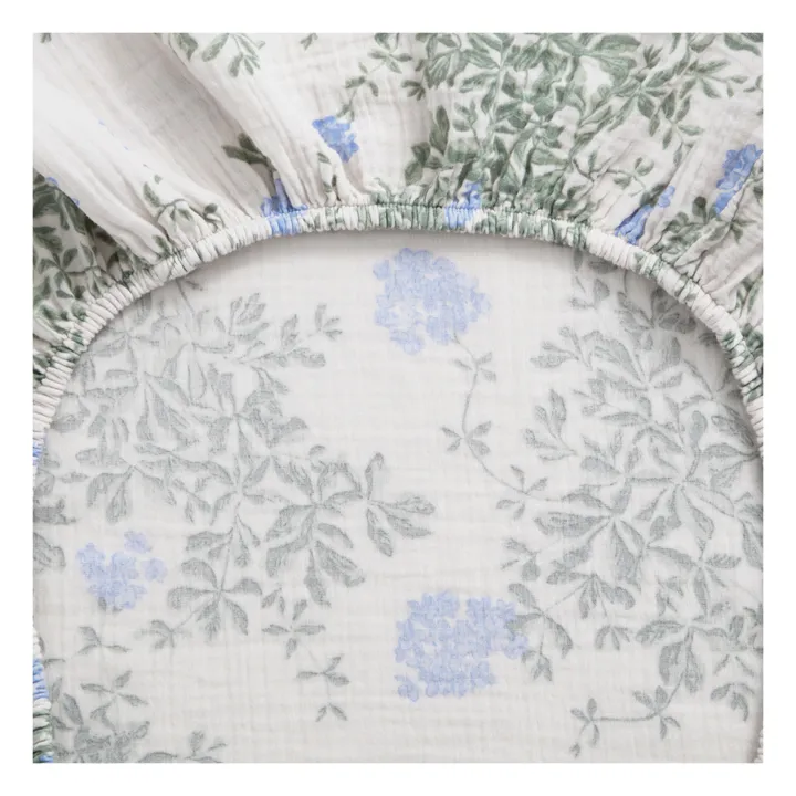 garbo&friends Housse de matelas à langer Plumbago en coton bio | Bleu