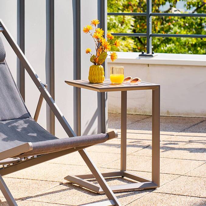 Table d'appoint de jardin carrée EVASION Café