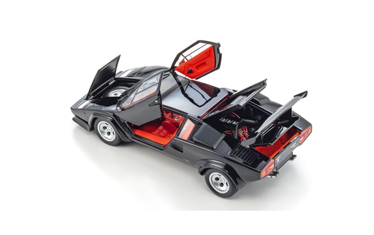 Lamborghini Countach LP5000 Quattrovalvove Schwarz, 1:18<br>Detailgetreues Modellauto für Sammler im Massstab 1:18