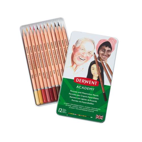 DERWENT Academy Aquarellstifte, Hautfarben Set
