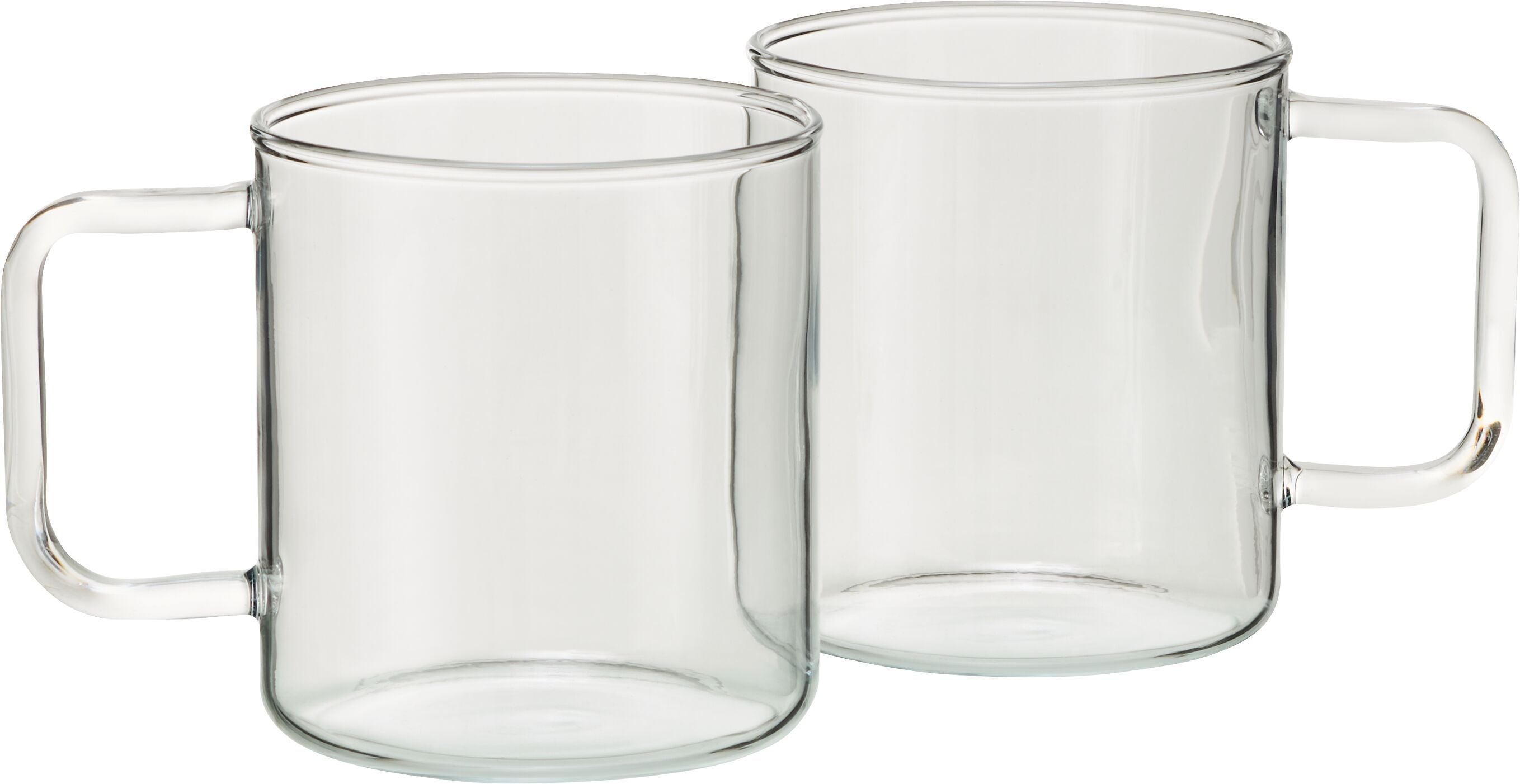 TEA & COFFEE Tassen-Set - Transparent / B: 11.5 cm x T: 8.0 cm x H: 9.0 cm