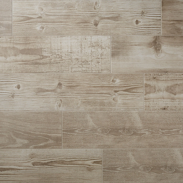 Carrelage sol grège 20 x 80 cm Pine Wood
