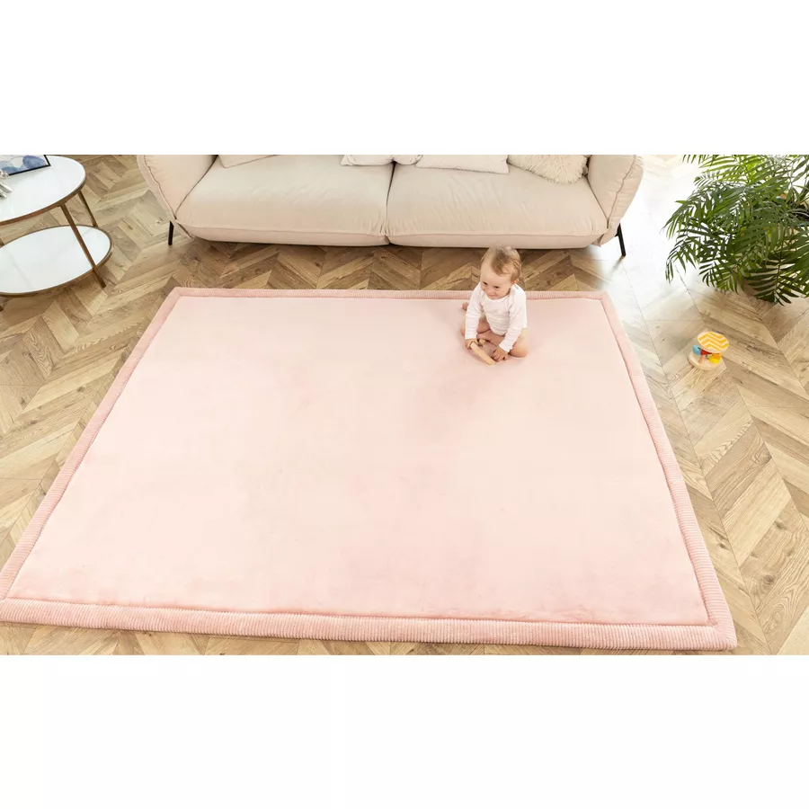 Hakuna Matte Samtmatte-Spielmatte für Baby 200 x 150 cm, Rosa