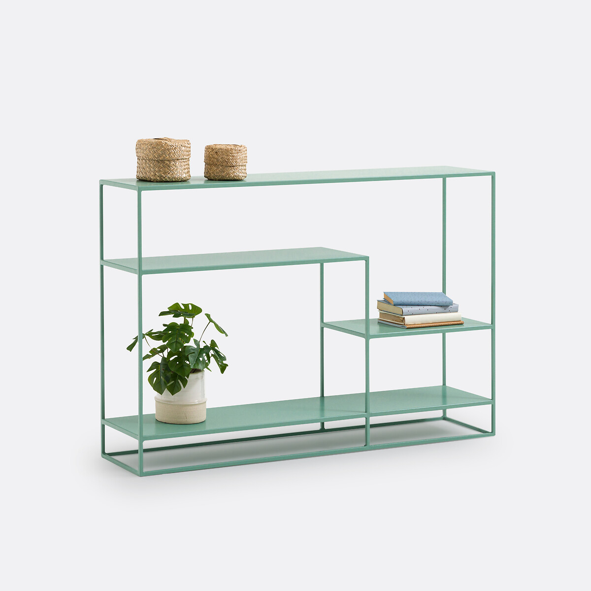 LA REDOUTE INTERIEURS<br>Mesa de parede assimétrica em metal e aço, Miva