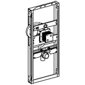 Geberit GIS urinoir element universeel m. sturing niet zichtbaar H114-132cm