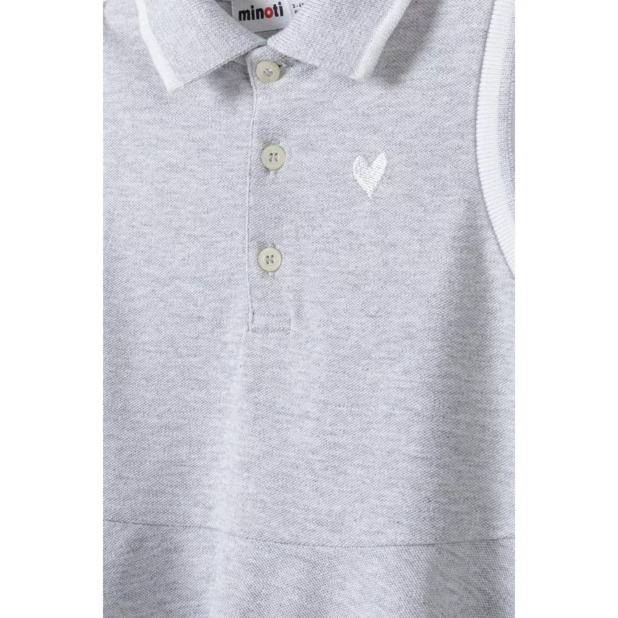 MINOTI Polokleid Grau Meliert
