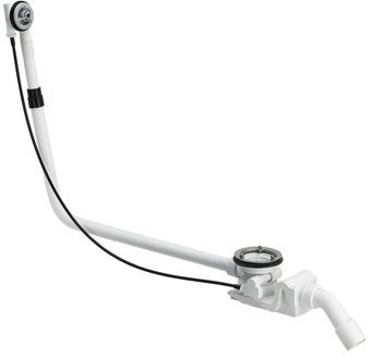 Viega Rotaplex Rotaplex badafvoer-en overloopcombinatie m. waste inbouwdeel afvoer 90mm verlengd