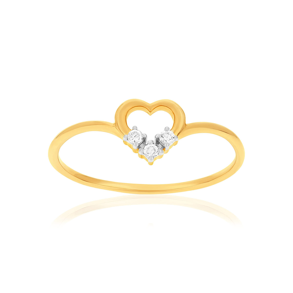 Bague or 375 jaune diamants