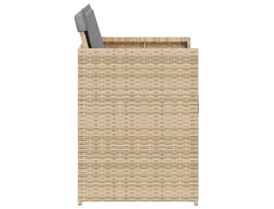 VIDAXL - Chaises de jardin avec coussins lot de 4 mélange beige