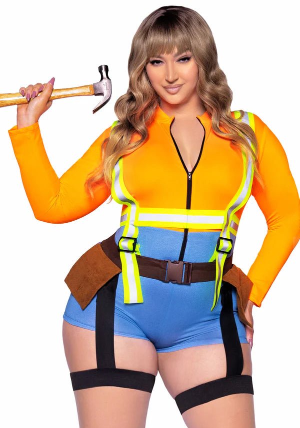 Bouw Kostuum Dames Plus Size Leg Avenue