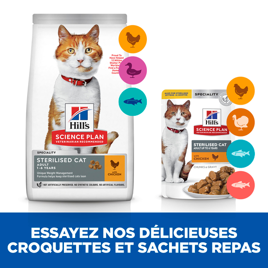 Croquettes chat adulte stérilisé au thon - 3 kg