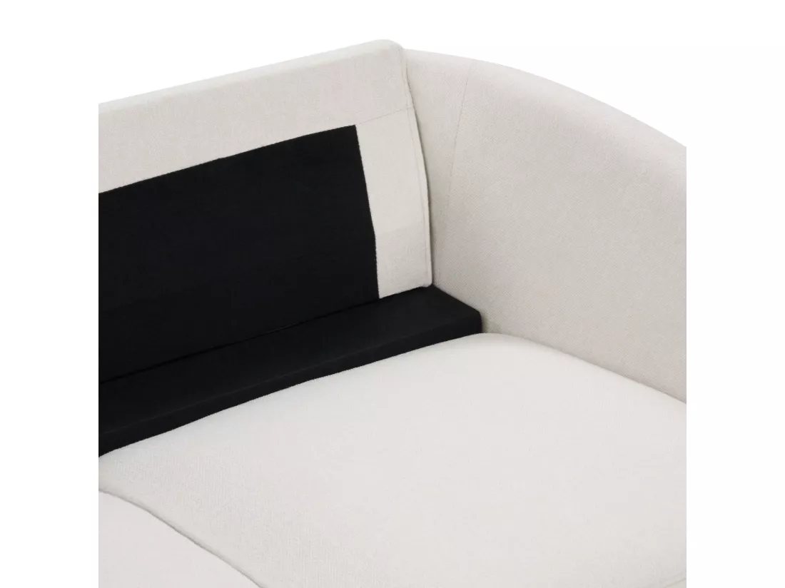 Canapé 2 places en tissu beige clair TROSA