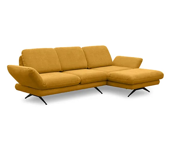 DOMO collection Ecksofa »Saletto« mit Drehsitz, rechts, Kurkuma