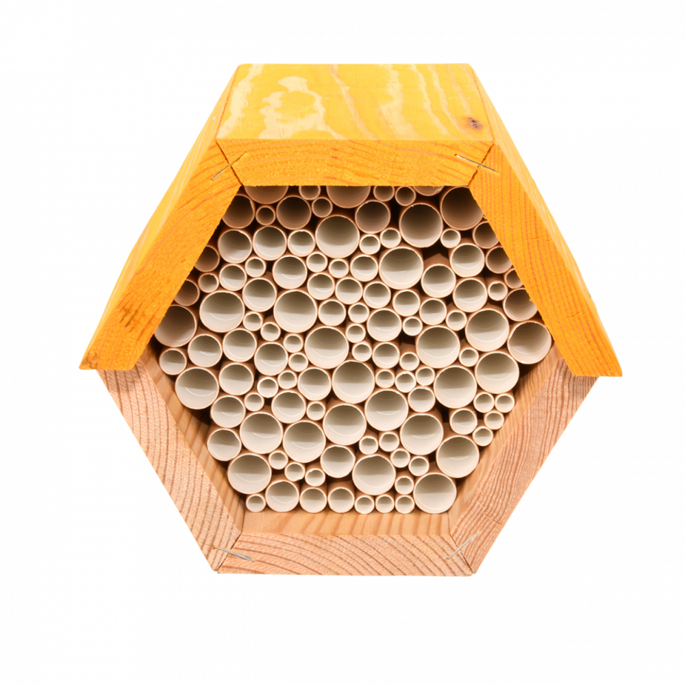 Maison à abeilles hexagonale en bois