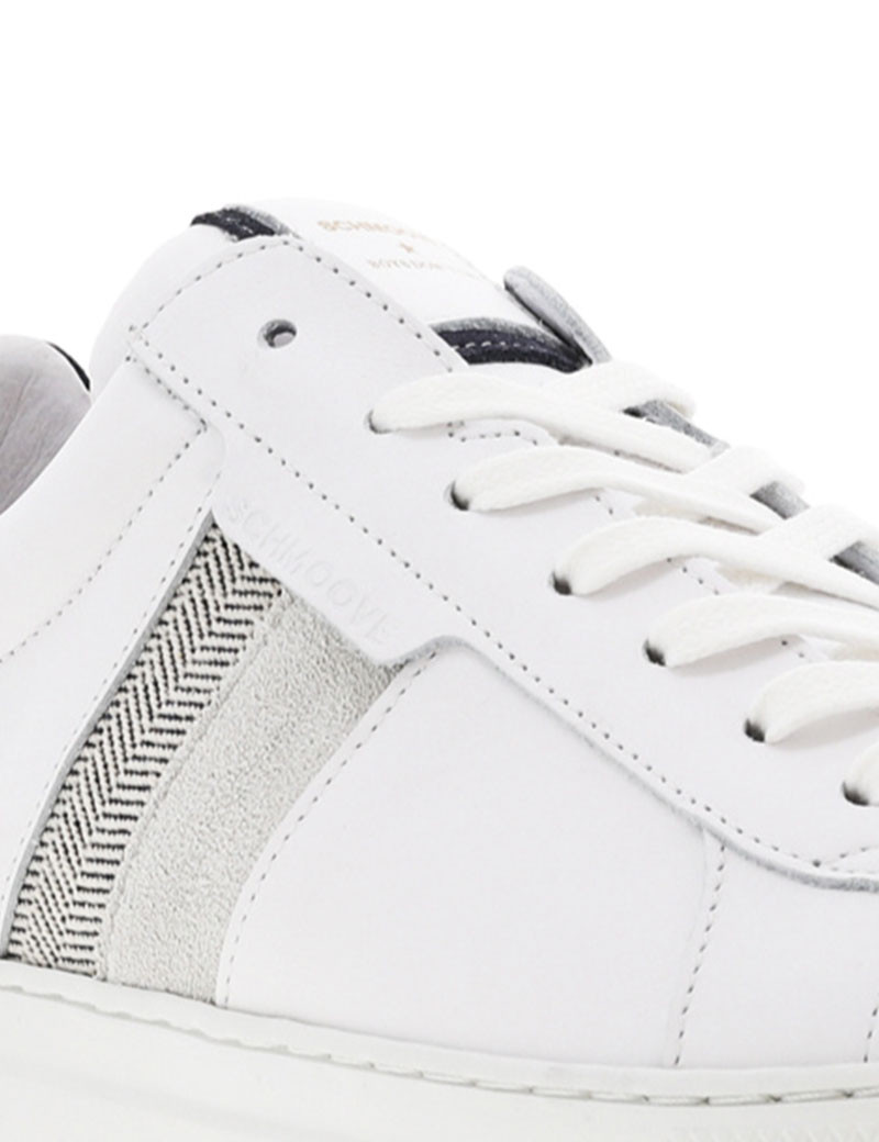 SCHMOOVE BASKETS SPARK GANG NAPPA CHEVRON BLANC ET BLEU MARINE